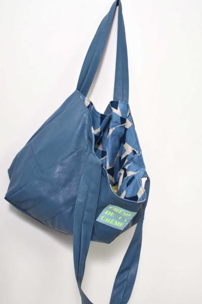 Canvas, bleu/naturweiß